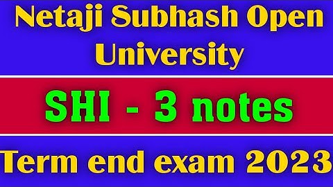 nsou bdp SHI 3 notes 2023/ nsou bdp term end exam 2023/SHI paper 3 important questions answers 2023