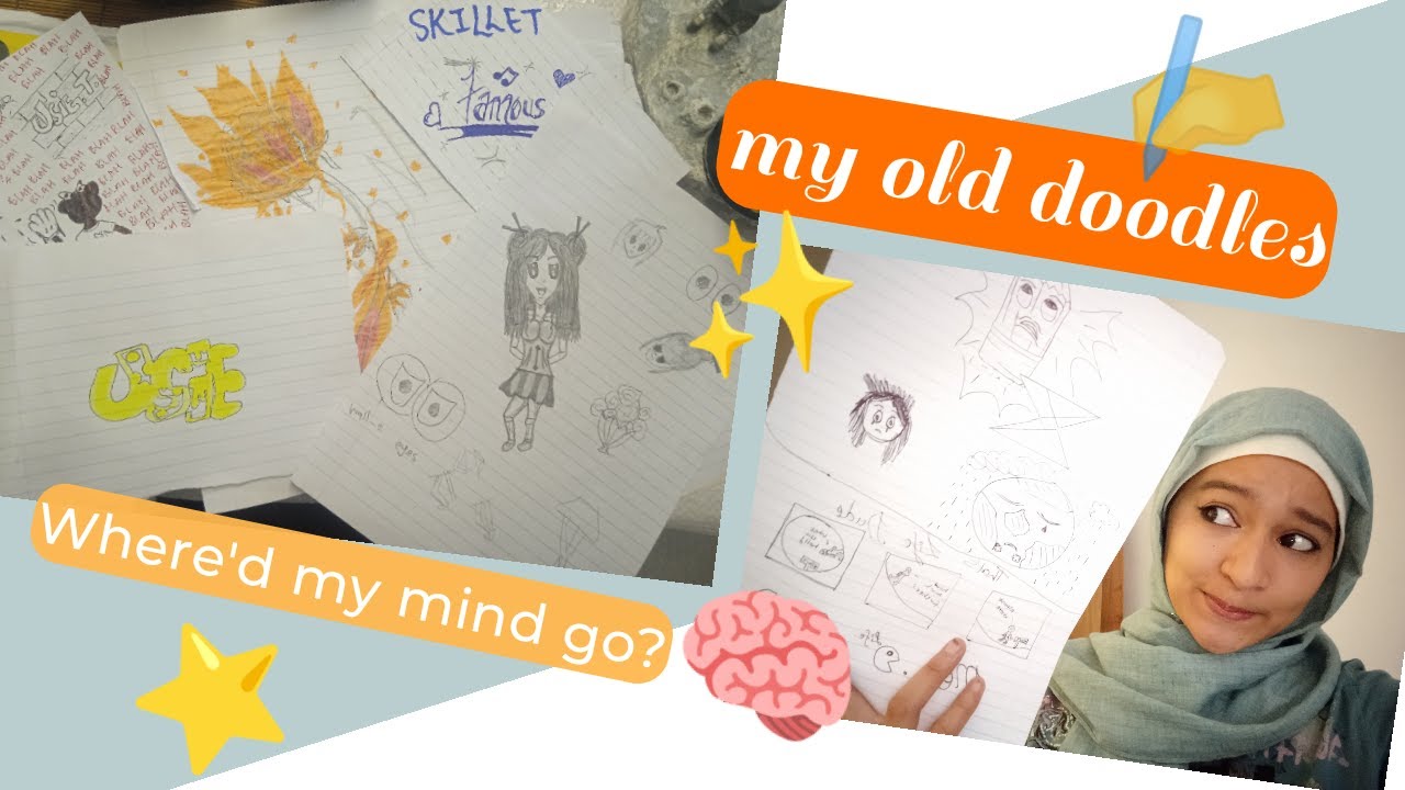 A flip through my childhood art #4 (doodles) - YouTube