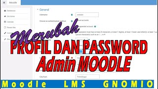 Merubah Profil dan Password Admin Moodle