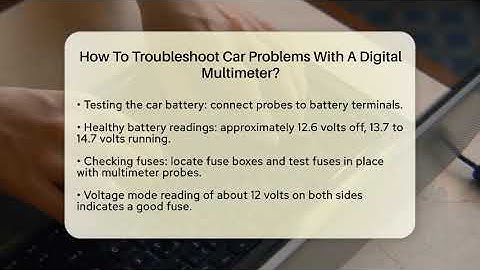 How To Troubleshoot Car Problems With A Digital Multimeter? - Talking Tech Trends