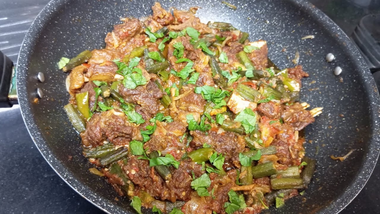 Delicious ( Okra) Bhindi Gosht Recipe by Bismillah Cooking | مزیدار ...