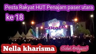 Pesta rakyat HUT 18 Penajam paser utara(Nella kharisma )penonton Ambyarr