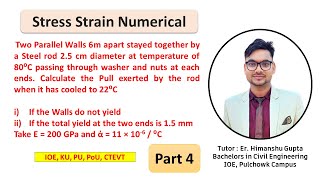 Stress Strain Numerical - Part 4 | Thermal Stress | Mechanics of Structure | IOE, KU, PU, PoU, CTEVT