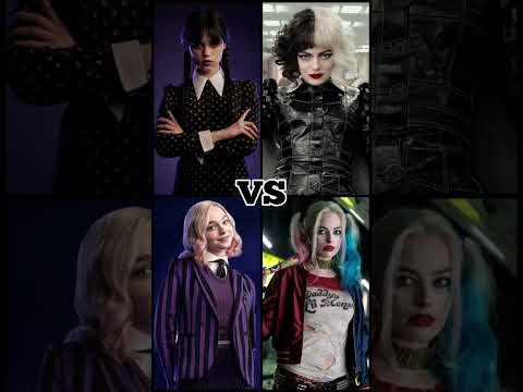 Wednesday VS Cruella VS Enid VS Harley #shorts