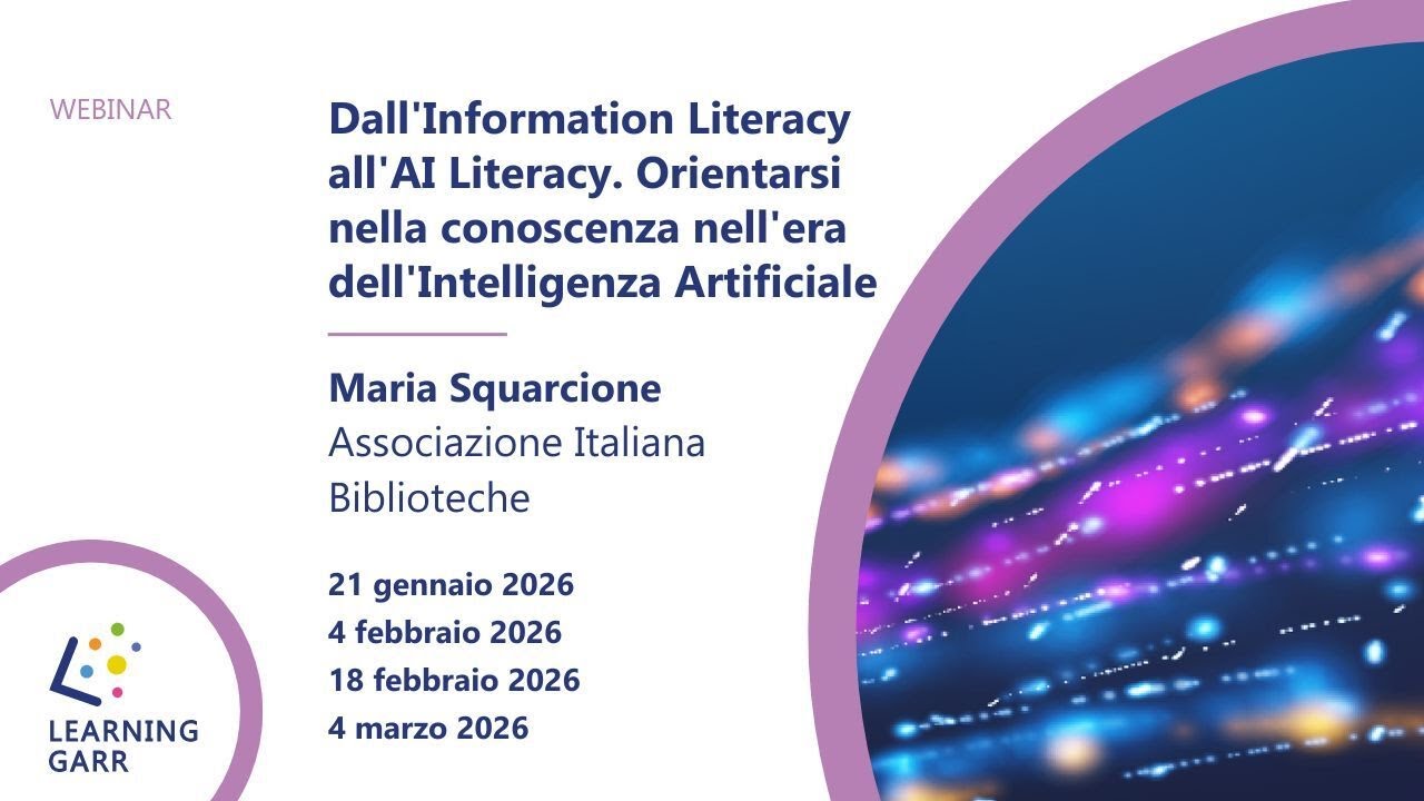 Dall'Information Literacy all'AI Literacy. Orientarsi nella conoscenza nell'era dell'AI