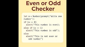 JavaScript Even or Odd Number Checker using Prompt & If-Else | Beginner JS Project