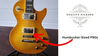 Pegcity Pickups Humbucker-Sized P90 pickups in a Les Paul (Audio Demo)