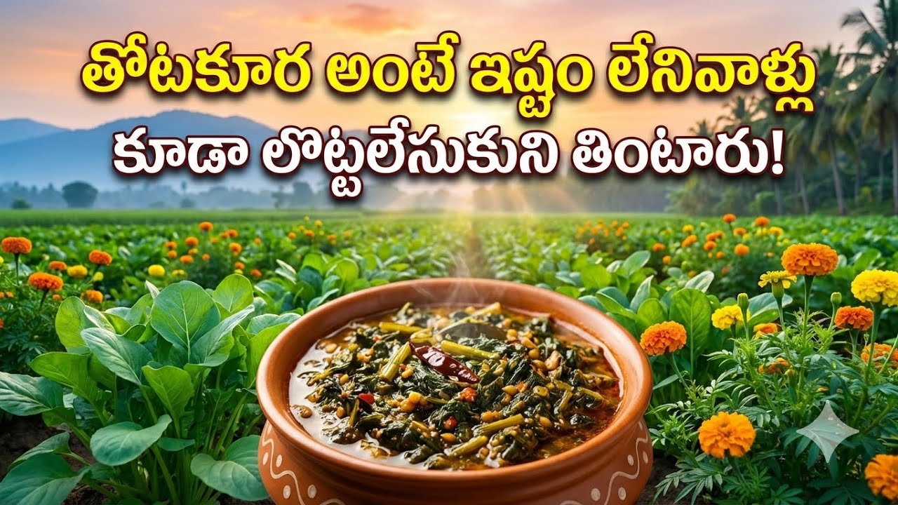 Village Style Thotakura Fry | Simple & Tasty Amaranth Leaves Fry Recipe