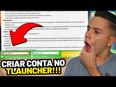 COMO CRIAR UMA CONTA NO TLAUNCHER MUITO FACIL!!  - Samuel Gameplay