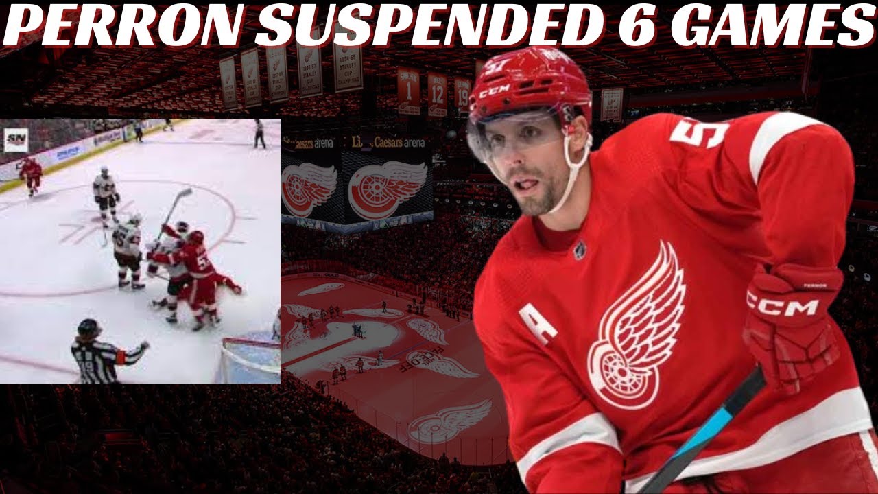 Red Wings forward David Perron suspended 6 games for cross-check