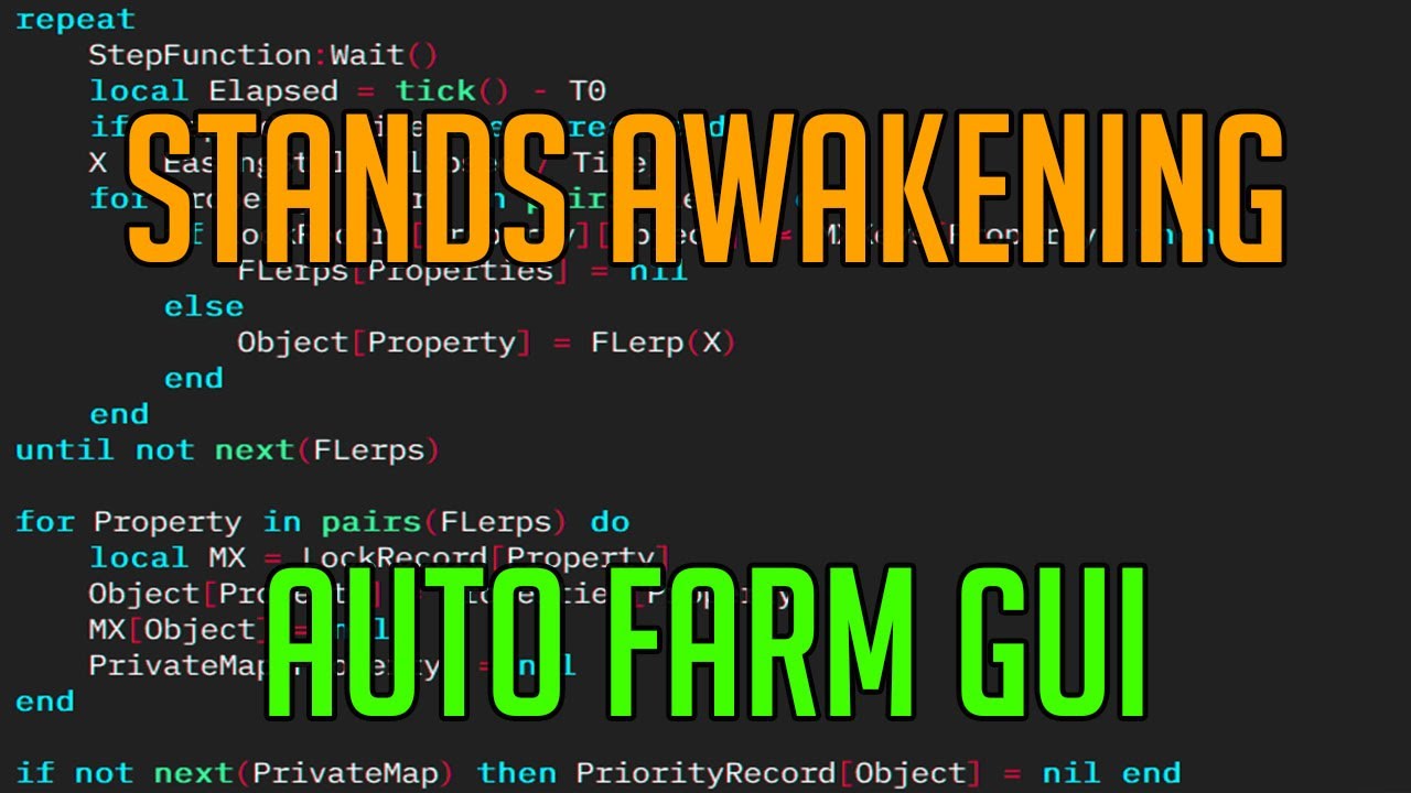 Stand script. Stands Awakening Hack. Stands Awakening Farm script. Stands Awakening script. Stand Awakening Roblox Hack.