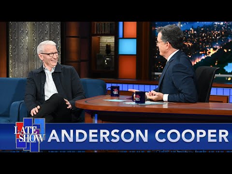 "i love how much of a news geek you are" - anderson cooper to stephen colbert