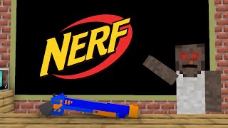 Monster School: NERF HORROR Challenge - Minecraft Animation