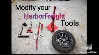 Modified Harborfreight tire changer with dimensions