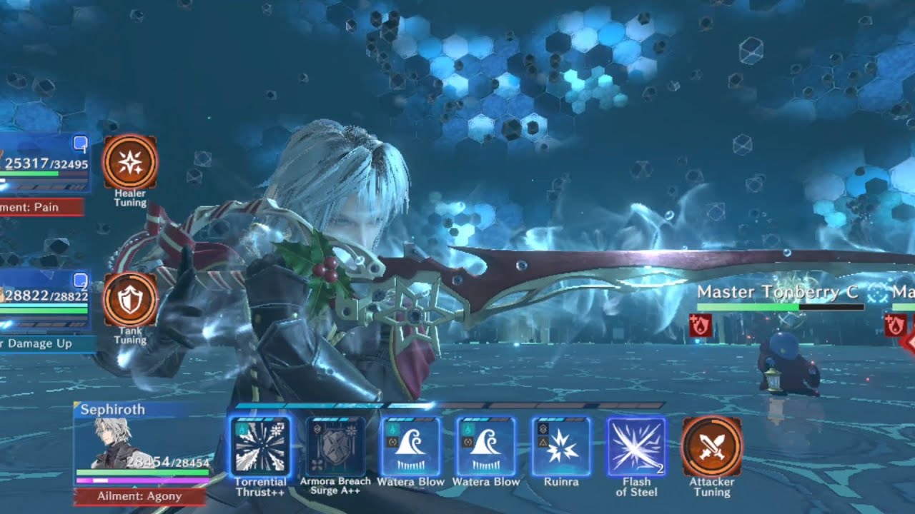 [FF7EC] Master Tonberry Solo Crash with Sephiroth/Glenn/Matt - Tempest Sephiroth, No WEX