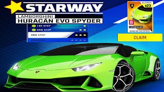 Asphalt 9: Legends Starway Event Step 3 | 3⭐Lamborghini  Huracan Evo Spyder