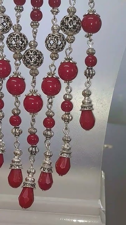 Искусственный коралл, хрусталь, тибетские серебрянные бусины. 3500р # ...