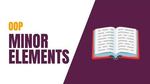 Minor Elements of OOP| OOP UML #6 #youtube #oop #uml