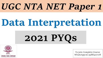 Data Interpretation | PYQs of 2021| UGC NTA Paper 1 2022