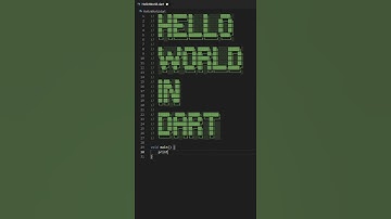 Hello World in Dart #Shorts