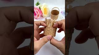 Labor Day is coming soon, let's make a small flower basket with cow card! #craft #art #reels