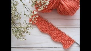 Кайма спицами. Для отделки вязаного изделия.Часть1. МК Кайма спицами. Для отделки вязаного изделия.Часть1. МК