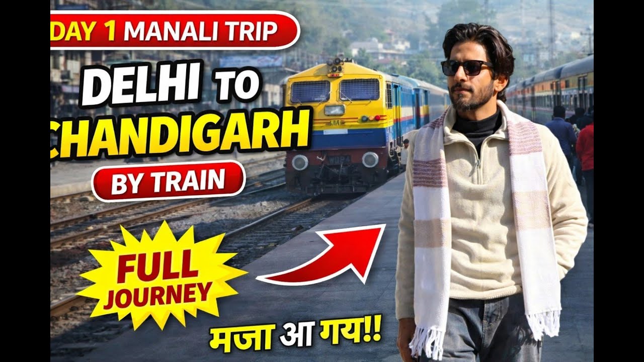 Delhi to Chandigarh by Train 🚆 | Manali Trip Day 1 | Full Journey Vlog