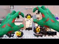 Giant Zombie Hand Destroy Lego Laboratory (Lego Stop Motion)