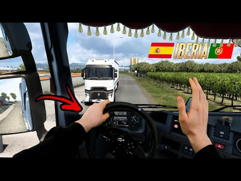 واقعیت ترکیبی ETS2 Driving | باداجوز - سیوداد رئال | Euro Truck Simulator 2 با دست های واقعی | ایبریا