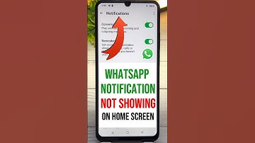 Whatsapp notification not showing on home screen | How to show whatsapp notification on screen