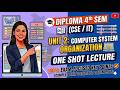Diploma 4th Sem CSE/IT Unit 2 One Shot Lecture 🔥 | Computer System Organization Full Revision