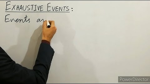 Statistics - Exhaustive Events Probability (Clearly Explained with Examples 2023)