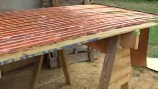 build a Water Heating Solar Panel with copper pipe   YouTube