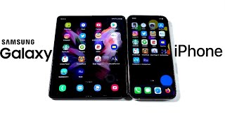 Galaxy Z Fold 3 vs iPhone 12 Pro Max Speed Test!