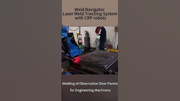 CRP Robot with Seam Tracking Sensor for Automated Welding of Observation Door Panels #seamtracking
