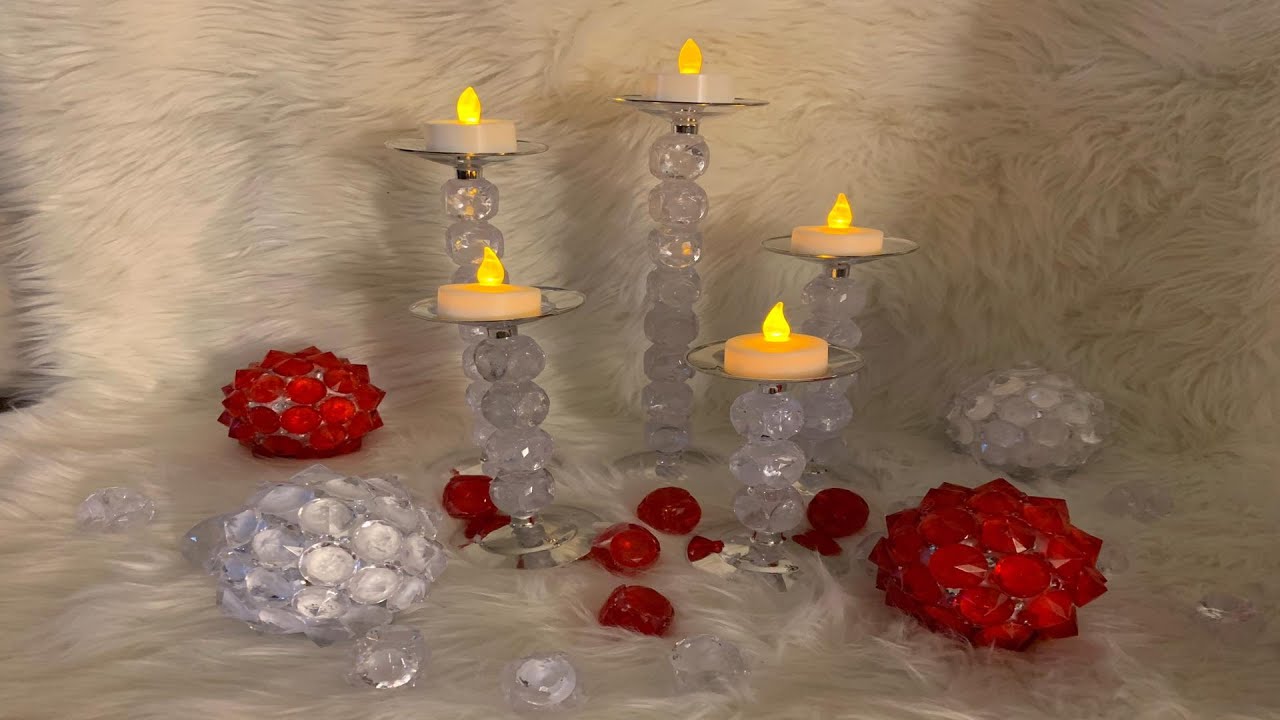 2019 DIY Crystal Candle Holders YouTube