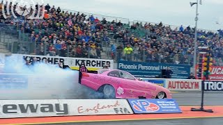Jayne Kay Sets New Record In The Pink Lady Alcohol Funny Car At Santa Pod Raceway