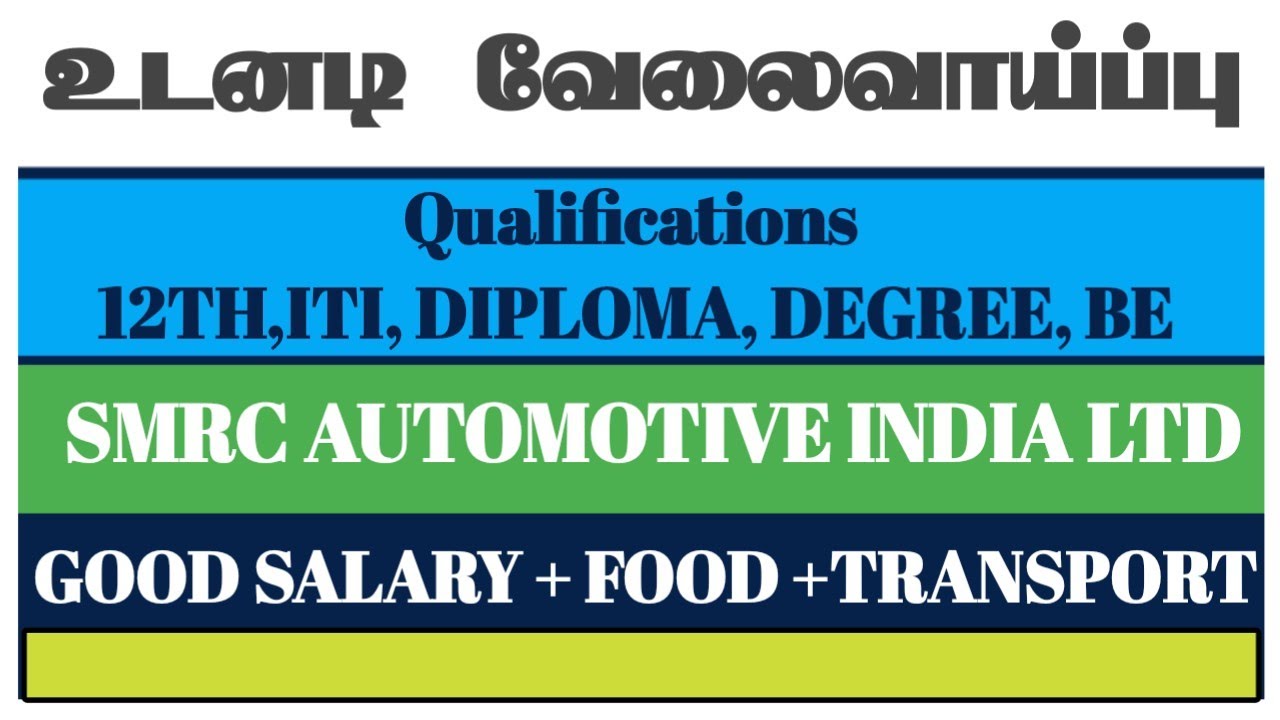 CHENNAI JOB OPENINGS FOR FRESHER IMMEDIATE JOINING