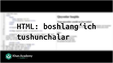 HTML: boshlang‘ich tushunchalar | HTML/CSS asoslari: veb sahifalar yasash | Dasturlash