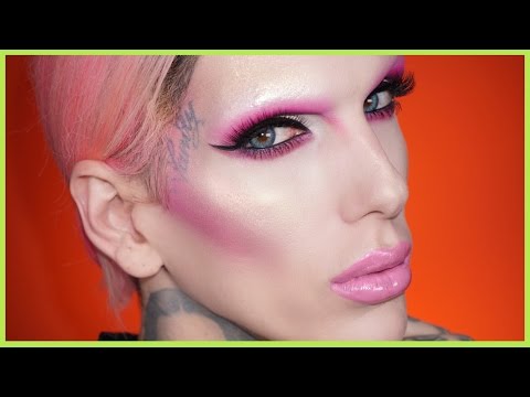 NO BROWS PINK CUT CREASE Makeup Tutorial | Jeffree Star
