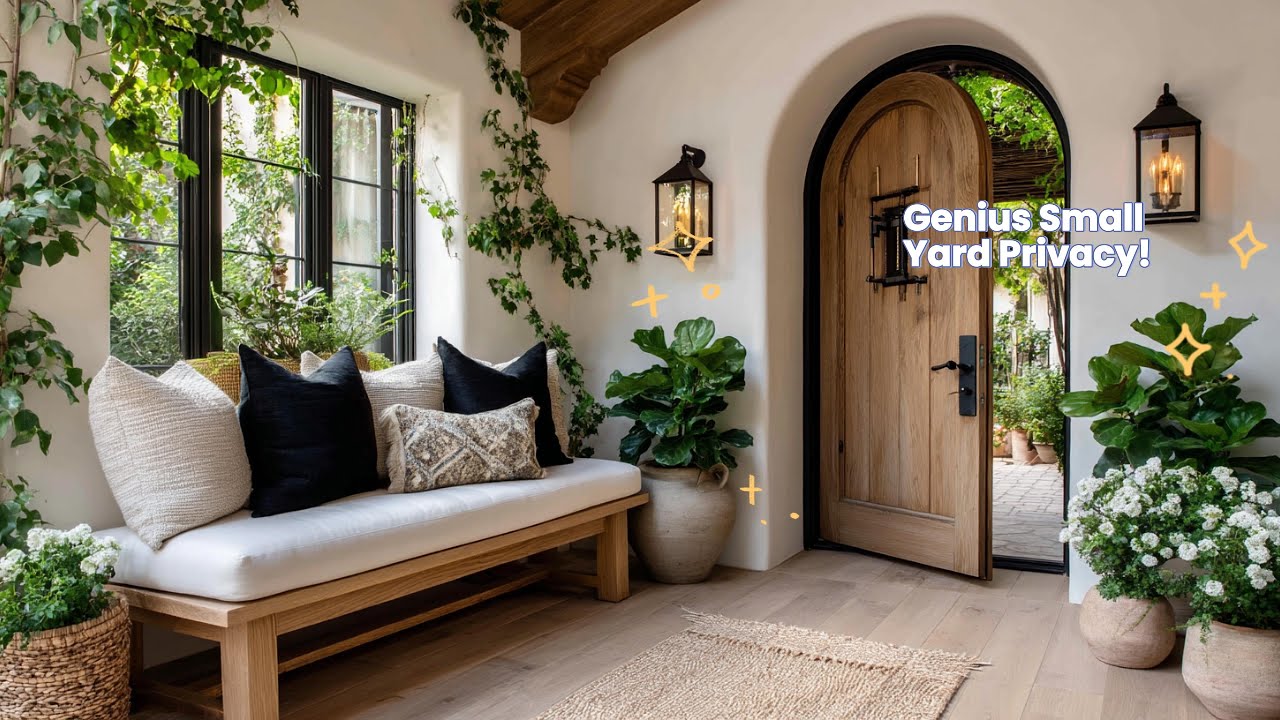GENIUS Small Yard Privacy | DIY Farmhouse Hacks That Feel LUXURY (Entryway to Oasis)