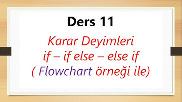 c# Console Programlama Karar Deyimleri if - if else