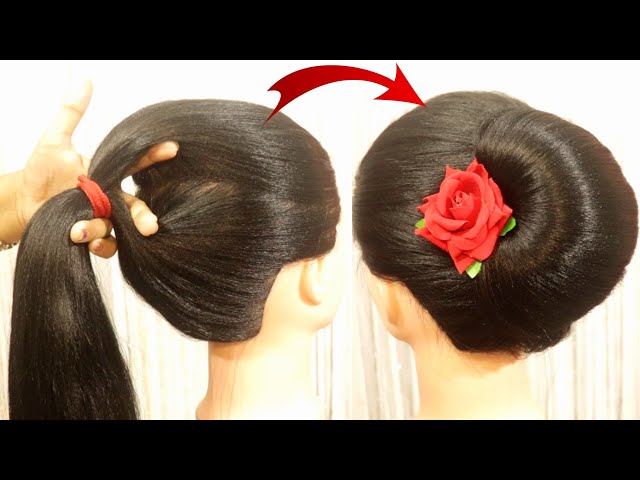 6 Juda Hairstyle Video Tutorials for Wedding Functions | Hairstyles juda,  Bun hairstyles, Artistic hair