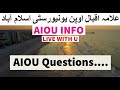 AIOU LIVE WITH YOU any question
