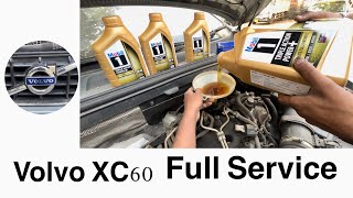 Volvo xc60 full service || Oil gauge location || Oil filter replace