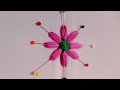 Beautiful flower embroidery design with pins।। very easy flower with pin।। Flower tutorial।।