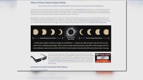 Check your eclipse glasses to make sure they are safe