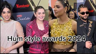 Hum style awards 2024 | Pakistani celebrities | Hania Amir | yashma gill | Hum awards | Award show