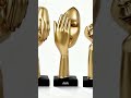 3-Piece Thinker Resin Statue Set – Modern Home &amp; Office Decor (Gold)