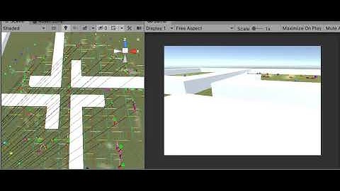 Multi-agent traffic system in a restricted environment.
